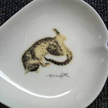 藤田嗣治　猫の絵皿　大皿　『猫と牛』 藤田嗣治 猫の絵皿 大皿 『猫と牛』 2025年最新】藤田嗣治 皿の